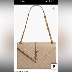 Large Envelope Calfskin Shoulder Bag